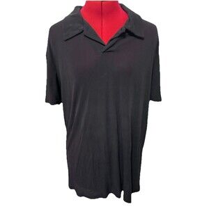 Armani Collezioni Men’s Black Sheer Polo Shirt Size XL